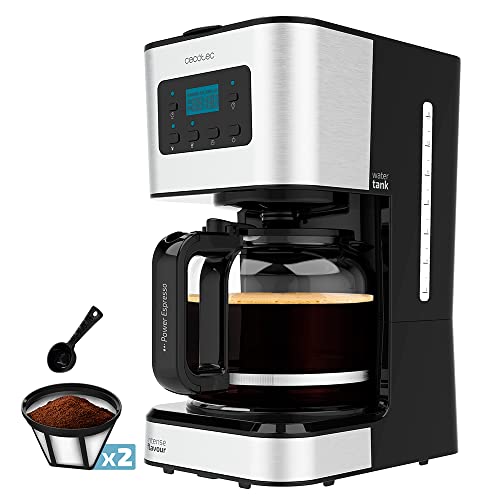 Cecotec Cafetera de Goteo Programable Coffee 66 Smart Plus. 950W, Capacidad 12 Cafés, Tecnología...
